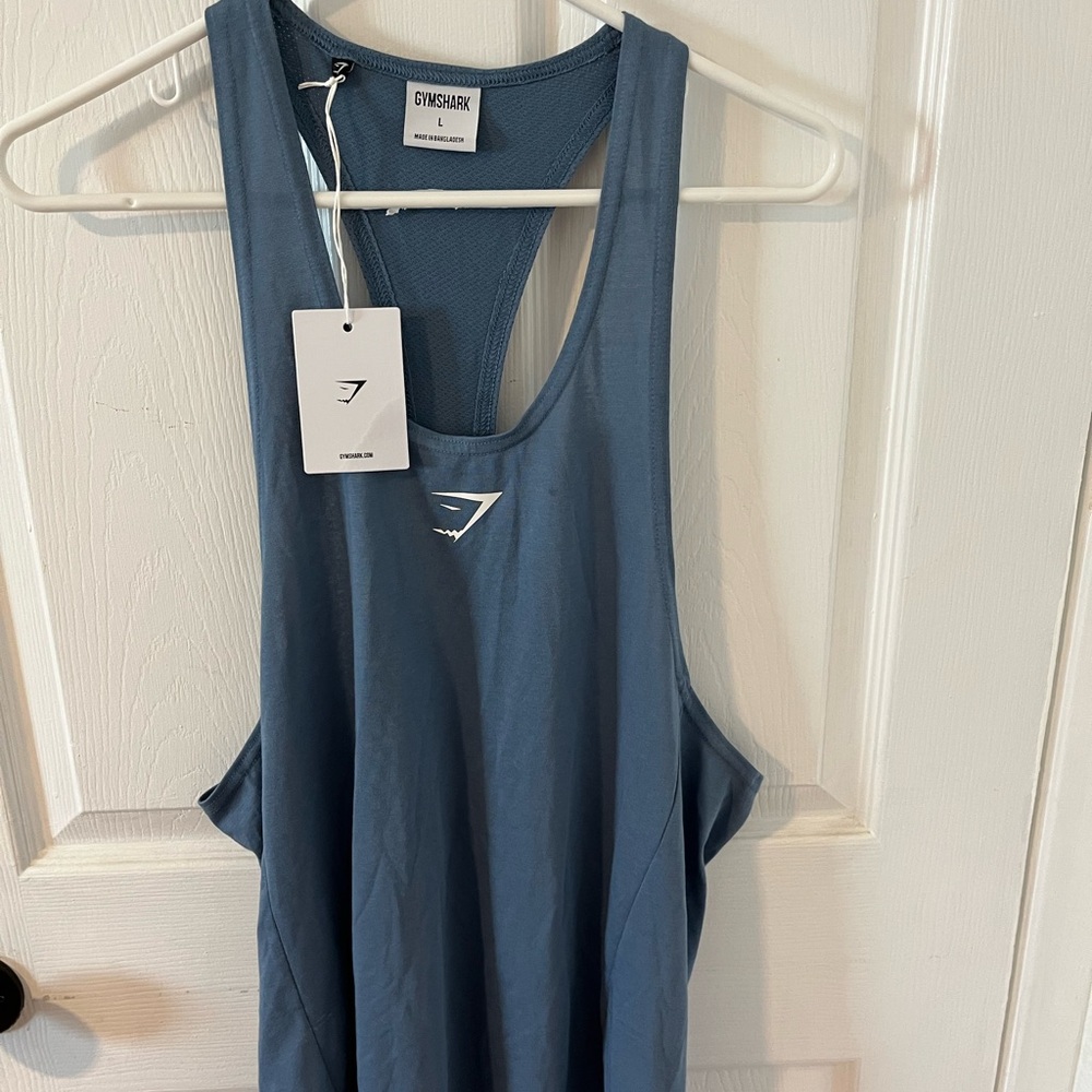 Gymshark React Stringer Blue Tank Top